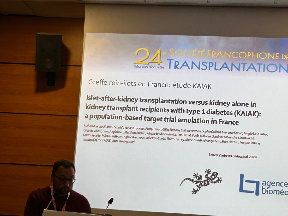 Esposito16Laure's tweet photo. Thérapeutiques pour les patients diabétiques de type 1 au congrès de la @SFTfrancophone : de la greffe d’îlots vers les cellules souches pour un équilibre glycémique , meilleure survie du greffon rénal !@MaanaouiMehdi @fadiHaidar @kesslerLaurence @LablancheSandrine #Trepid https://t.co/zWcOOb8E4C