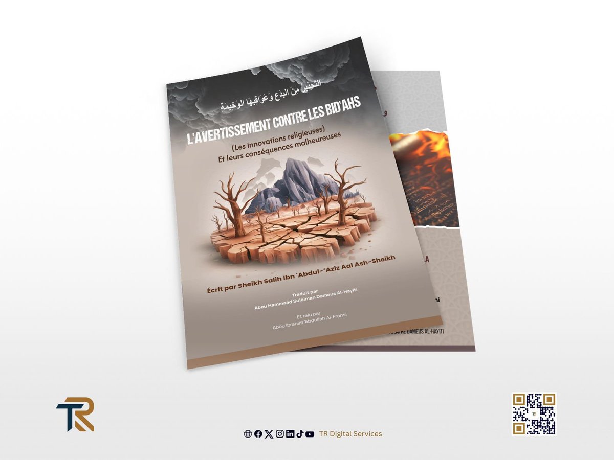 TRDigitalSrvcs's tweet photo. 📖✨ Check out the stunning book cover for L'Avertissement Contre Les Bid'ahs, designed with excellence by TR Digital Services. Need a captivating design for your next project?

Contact us today: https://t.co/CWY0UsJ295

#TRDigitalServices #IslamicDesign #BookCoverDesign https://t.co/ufzW5uN796