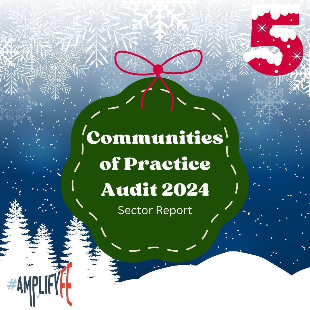 On day 5 of the #25DaysofAmplifyFE we foreground the amazing work done by @emmaprocterlegg on the #AmplifyFE Sector Audit of Communities of Practice 

buff.ly/4dU9UMw