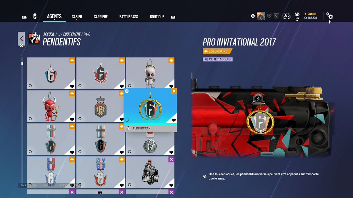 nejobozo's tweet photo. salut, je vends mon compte principal R6 

- 14x champ
- 6x diamant OG 
- 180k crédits R6 ( possibilité d’avoir 800k en vendant un pendentif ) 
- 750k renommés
- niveau 375 
150 skin &amp; 510 pendentifs 
- charm pro 2017,2018,2019 
- 100% des skin Y1 Y2 Y3 Y4 Y5 

#RT SVP 🙏🏽 https://t.co/8FbdFt5eih
