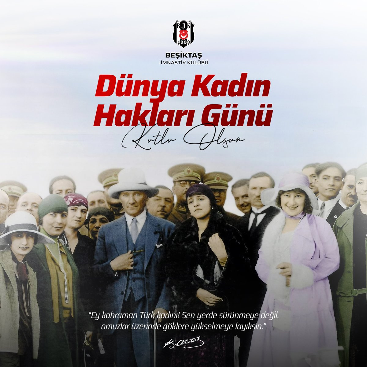 Ulu Önderimiz Gazi Mustafa Kemal Atatürk’ün öncülüğünde, Türk kadınına seçme ve seçilme hakkı verilmesinin 90. yıl dönümü kutlu olsun.

#5AralıkDünyaKadınHaklarıGünü