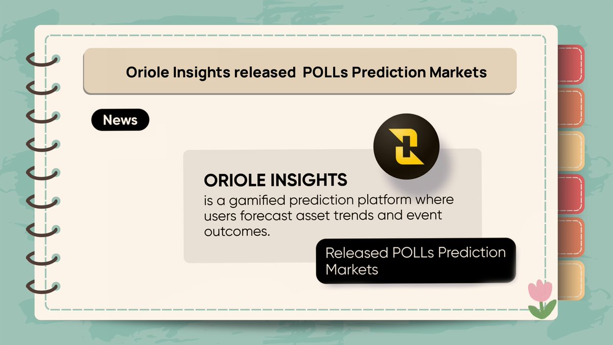 SatoshiStory's tweet photo. Oriole Insights released (https://t.co/OodH5LMMnt) POLLs Prediction Markets

Oriole Insights (https://t.co/AFGPE4PCeG) is a gamified prediction platform where users forecast asset trends and event outcomes.

What to do: 

- go to website (https://t.co/PpQPsK3yhi)
- vote https://t.co/lEe53pNJvJ
