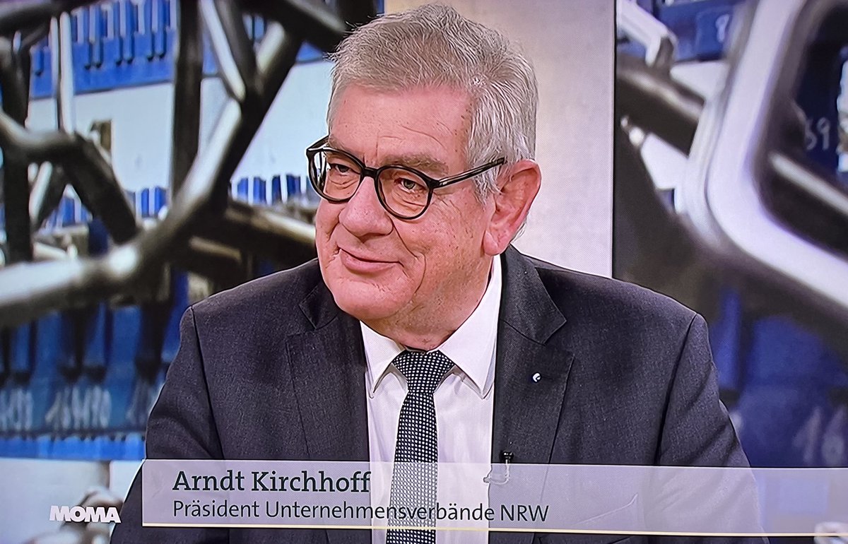 NRW-Unternehmerpräsident Arndt Kirchhoff ist heute Morgen zu Gast im #ARD #Morgenmagazin - und spricht u.a. über die wirtschaftliche Lage im Land. 
➡️ ardmediathek.de/daserste/live/…