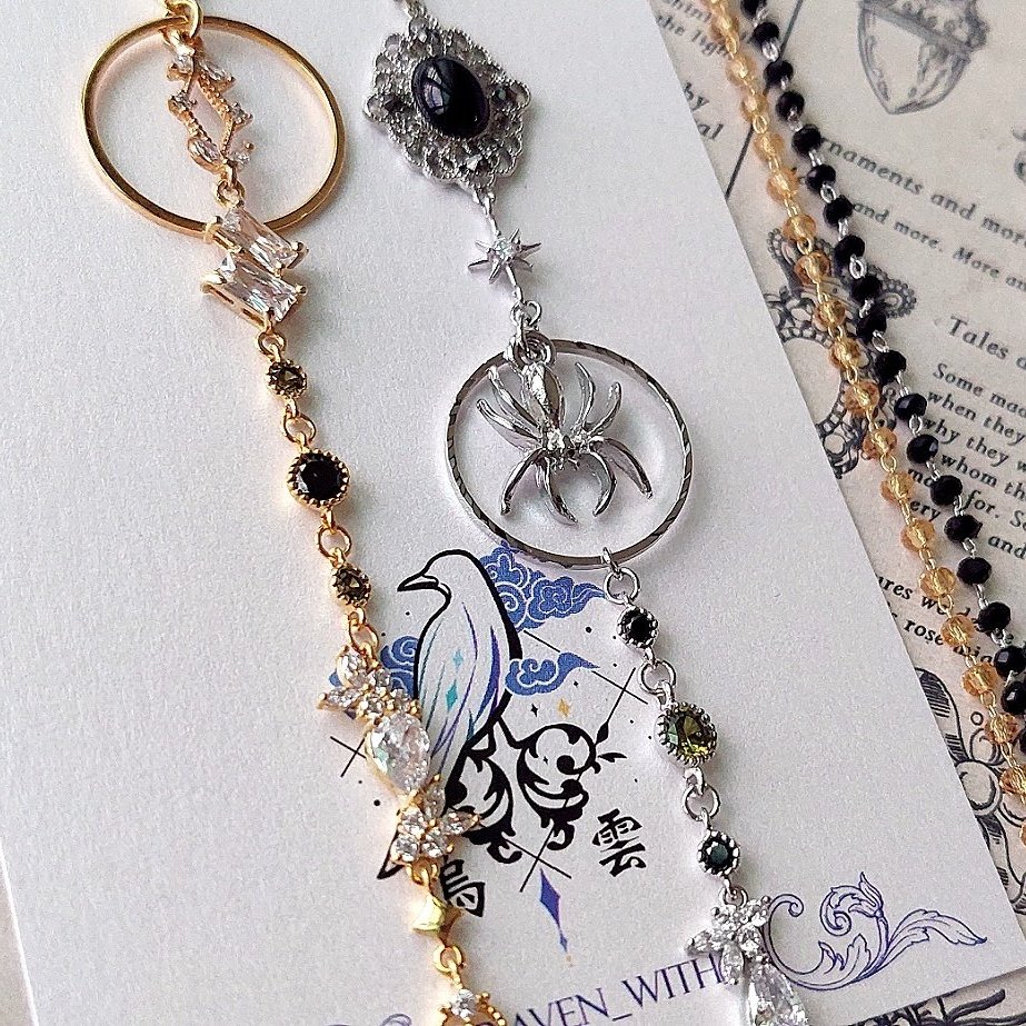 드라마 웬즈데이의 제이비어 소프와 신청자분의 창작 캐릭터를 테마로 안경줄 커미션을 완료했습니다.