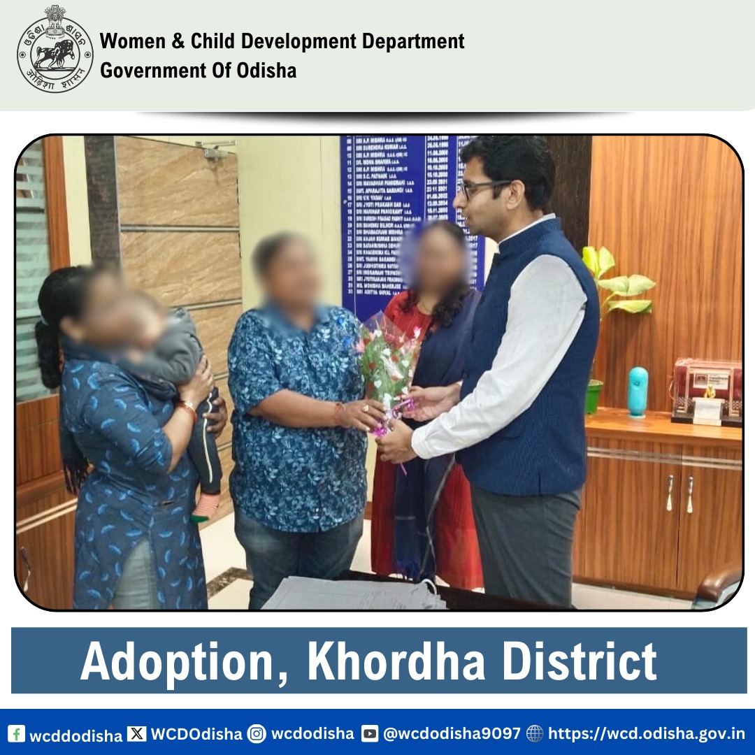 WCDOdisha's tweet photo. 🏠💛 A New Beginning! 💛🏠
The Collector & DM, Bargarh, issued the Final Adoption Order today, bringing joy and hope to Khordha-based Prospective Adoptive Parents (PAPs). Together, we celebrate this milestone of love and family. #AdoptionMatters https://t.co/KbVXPqVSqf
