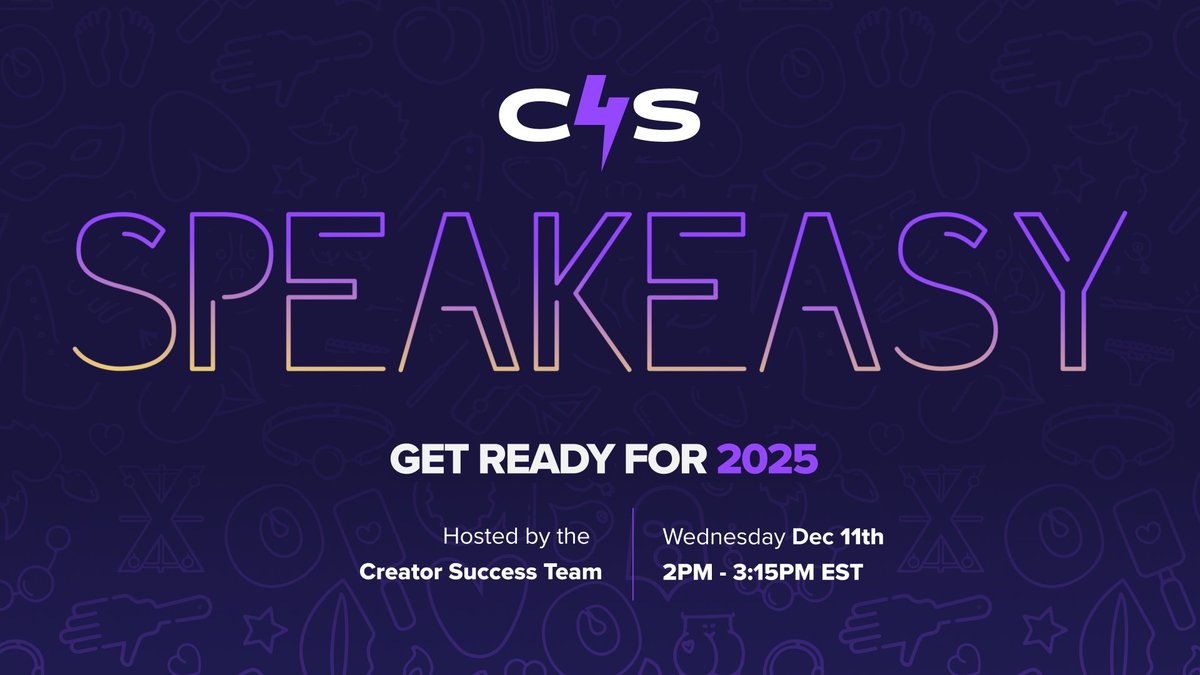 🗓️Join us next Wednesday, December 11th, for a Speakeasy session where you can gain valuable insights about the platform and hear firsthand experiences from others on C4S🙌Looking forward to seeing you there!💜
calendly.com/clips4sale