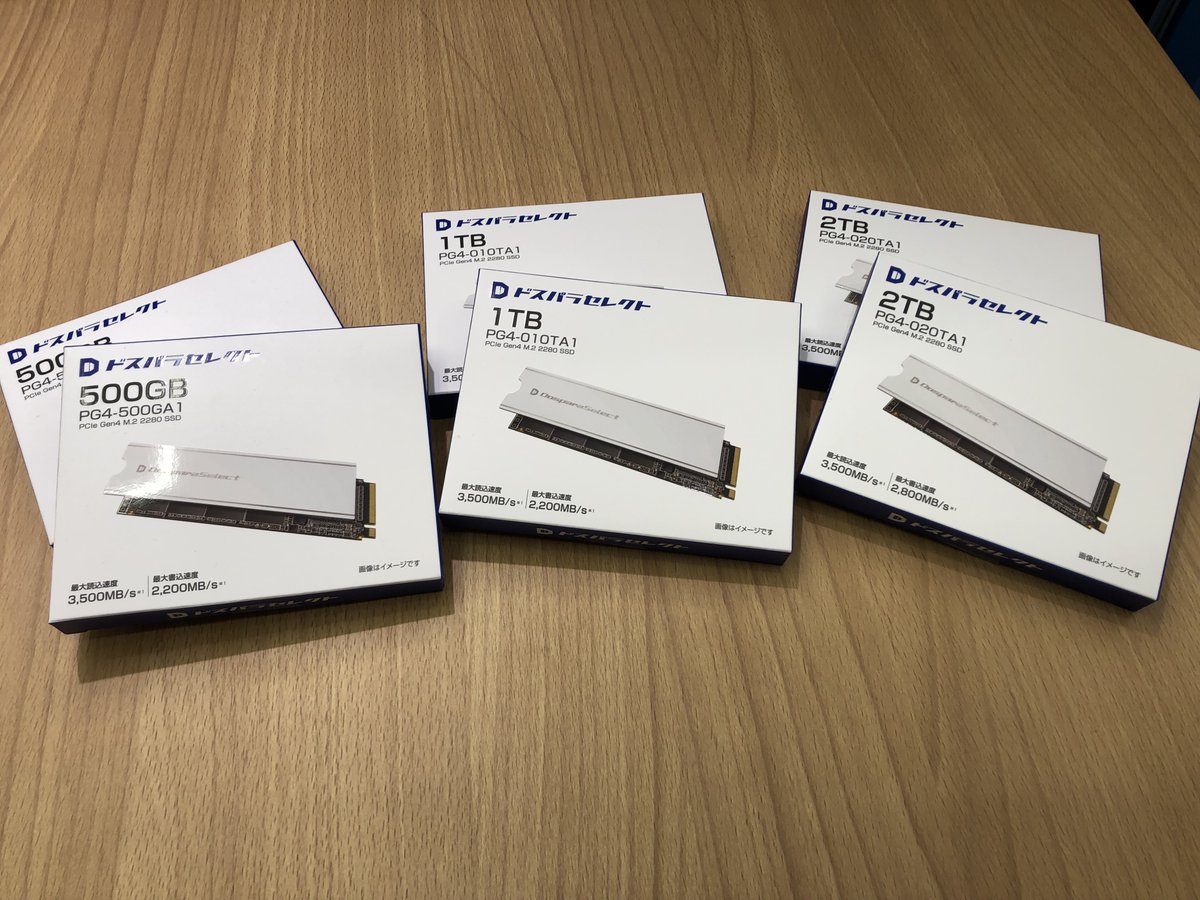 ドスパラセレクト PG4-500GA1 500GB ベスト 白色ヒートシンクを備えた