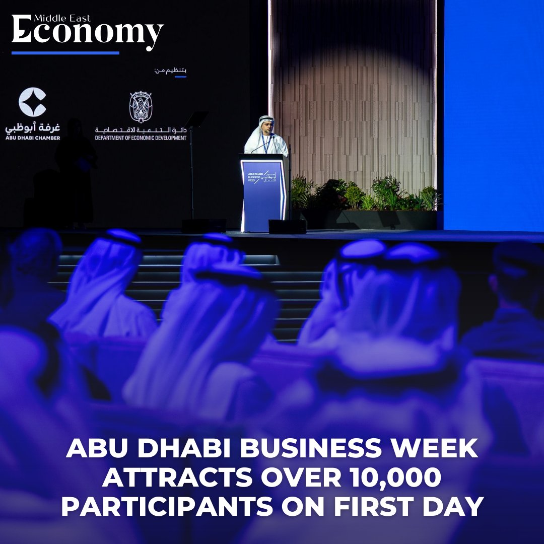 Economy_ME's tweet photo. The inaugural Abu Dhabi Business Week (#ADBW) concluded its first day successfully with the active participation of over 10,000 policymakers, officials, and international business executives.
Read more: https://t.co/7Hwe51JtHV
@AbuDhabiDED @ad_businessweek @adchamber @InvestAbuDhabi #AbuDhabi #ADBusinessWeek