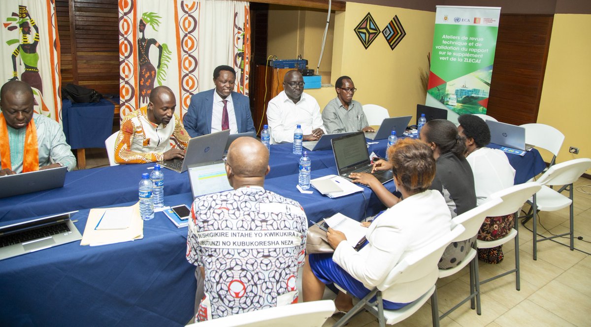The technical review workshop gave a platform for stakeholders to explore how 🇧🇮 can harness intra-African green #trade opportunities. The Green Supplement to the #AfCFTA strategy focus on strengthening coffee&amp;tea #valuechains &amp; build resilience in addressing #climate challenges.