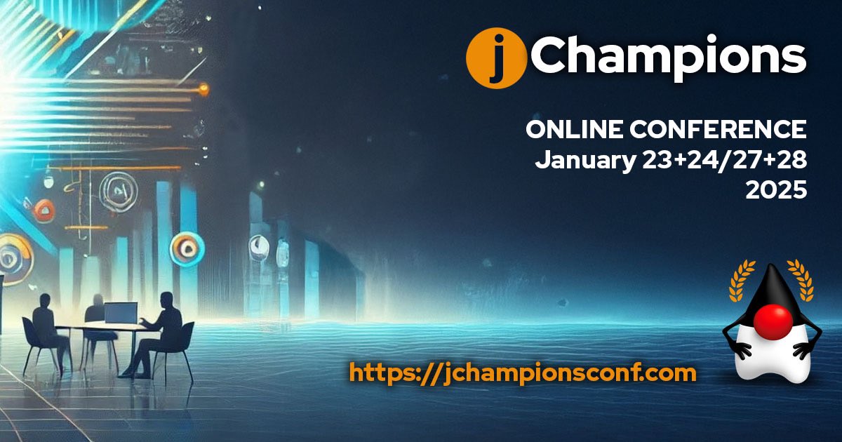 myfear's tweet image. JChampions Conference 2025
jchampionsconf.com
#Java #JavaChampions @Java_Champions
#free #online #register