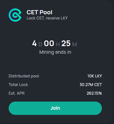 Aldrin_jay17's tweet photo. Have you started mining your first #Crypto ? It's absolutely FREEEEE when you use $CET , Lock min 100CET only you can mine $LKY token
Follow: @CoinexFilipino
Join us: https://t.co/IENnvOBbwy
Mine here: https://t.co/kz1Iap1LVF
#CoinEx #CET #CoinExMining https://t.co/oxyYWbK4Vz