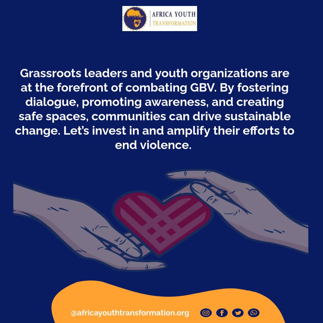 AYTransform_Ke's tweet photo. Together, we can empower communities and create a future free from  violence. Support grassroots efforts and be part of the change!

#endgbv #16daysofactivism #communityaction https://t.co/zZ8nbvEu2Q