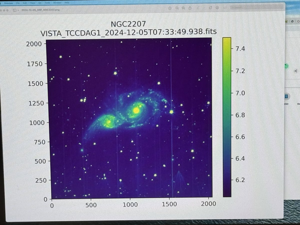 First light Vista <a href="/eso/">ESO</a> recommissioning with ngc2207
