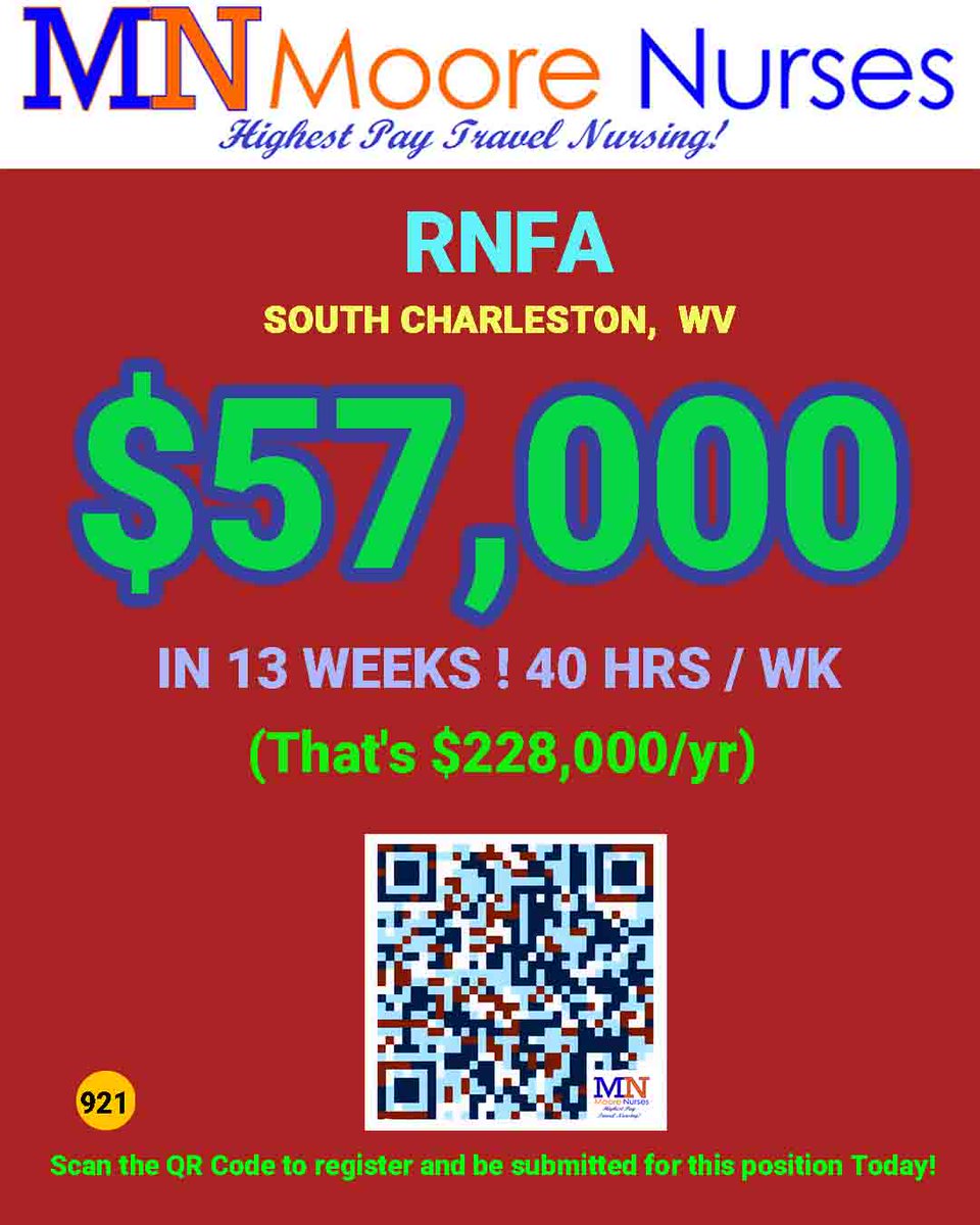 MooreNurses's tweet image. Industry Leader Highest Pay Travel Nursing! #travelnurse #travelnursejobs #texasnursejobs #highestpaynursejobs #travelnurse #travelnursing #travel #nurselife #travelnurseadventures #travelnurses #crisisnursejobs #cathlabnurse #rn #or #nicu #tele #rn #ICU