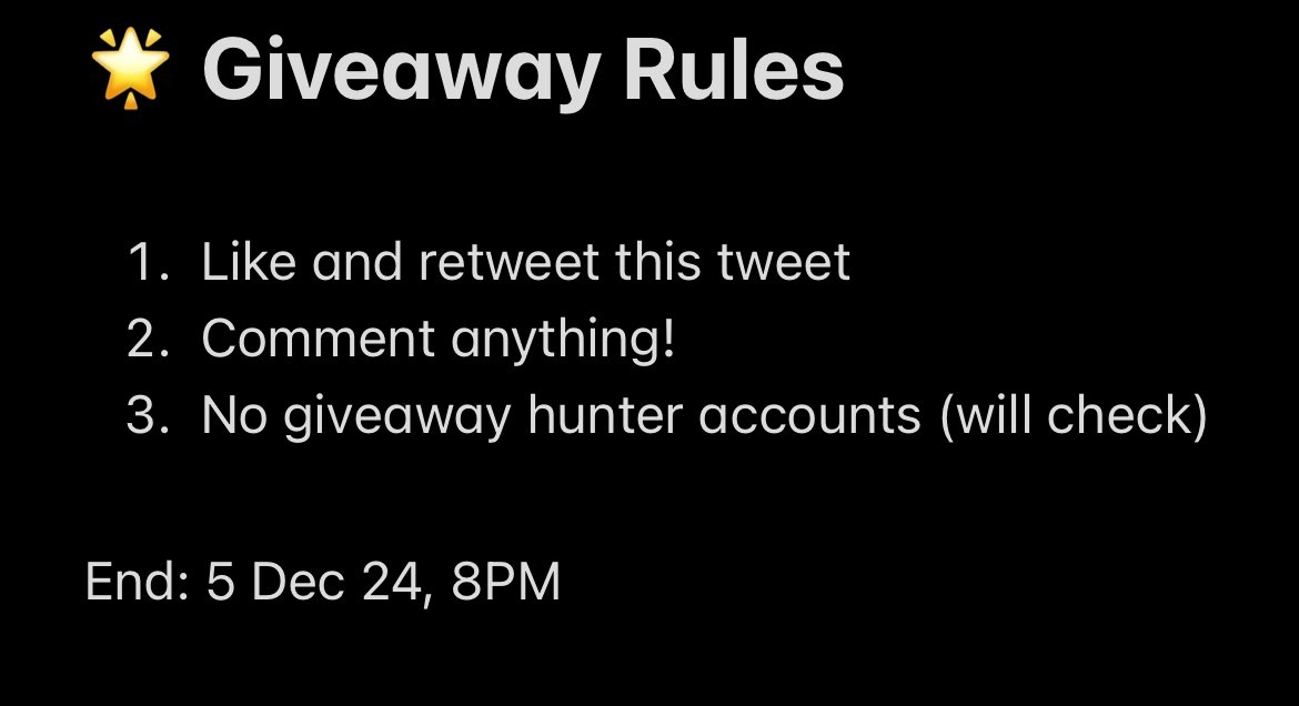 Hi!!

Since I managed to reach R3 for Sylus myth, here’s a small giveaway from me! 🥺🤍

🏆 Winners will get:
☆ 1 outfit bundle (worth 510 crystals) for 1 person
☆ 1 aurum pass for 1 person
☆ 3 60 crystals for 3 persons

Please check the image for the rules!

Goodluck!! 🤍