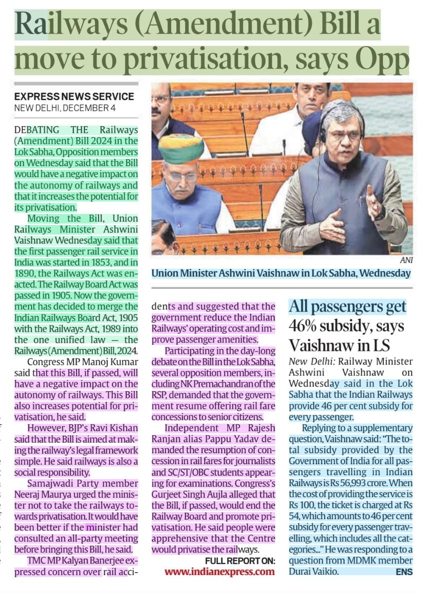 _upsc_focus's tweet photo. #RailwaysAmendmentBill
Details
Merge
#RailwaysBoardAct1905 & Railway sAct1989 #Opposition #privatisation #UPSC https://t.co/Nc9yMjLCYJ