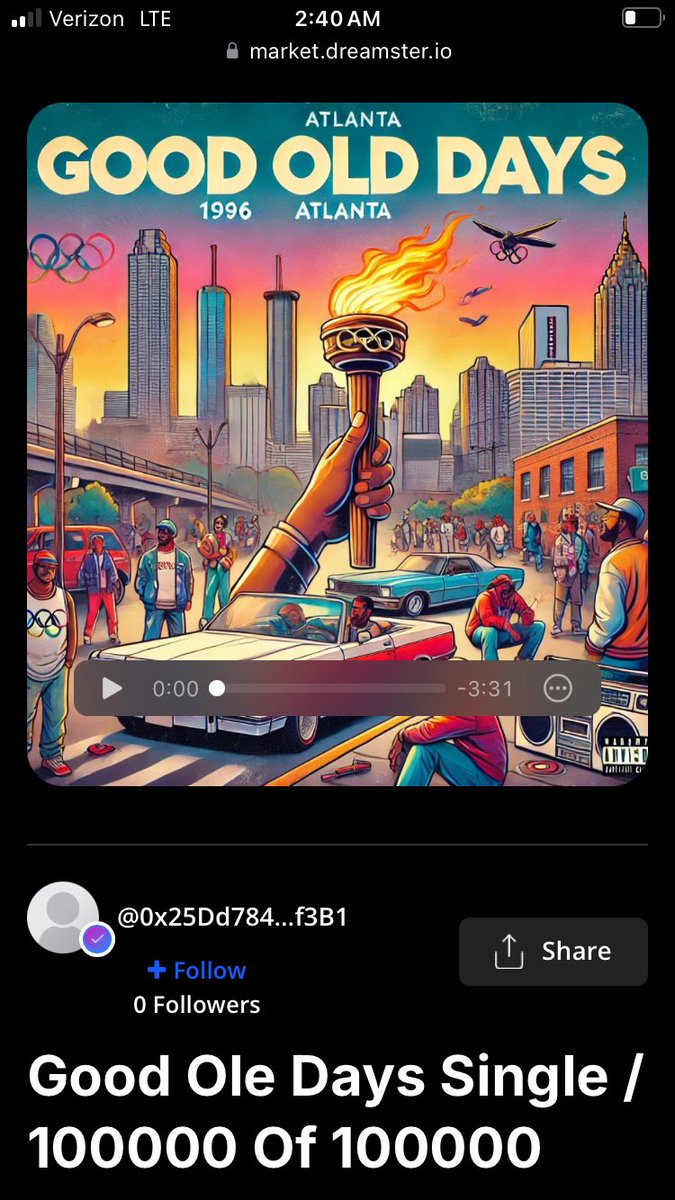 Purchase your copy today for the good ole days single that will be played internationally and only sold as Digital Music Asset Link here:market.dreamster.io/collections/6f…