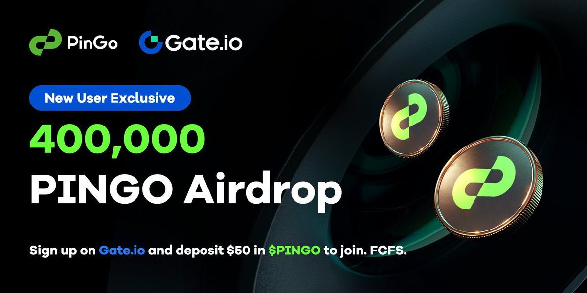 PinGoAI's tweet photo. 🔥 400,000 PINGO Airdrop FCFS

🌟 How to join:
👇 Sign up on https://t.co/FuQ1MDll6Q using this invite link and deposit $50 in PINGO:
https://t.co/jBTk38kdky 

📌 Don't forget to enter memo when depositing PINGO.

🔹 Get $PINGO on https://t.co/FuQ1MDll6Q: https://t.co/8o22rao7Fk
🔹 Get $PINGO on https://t.co/mMiUrQT8DX: https://t.co/yxbDyGjW6f

#PinGo #airdrop #giveaway #gate @Gateio_Startup #FCFS