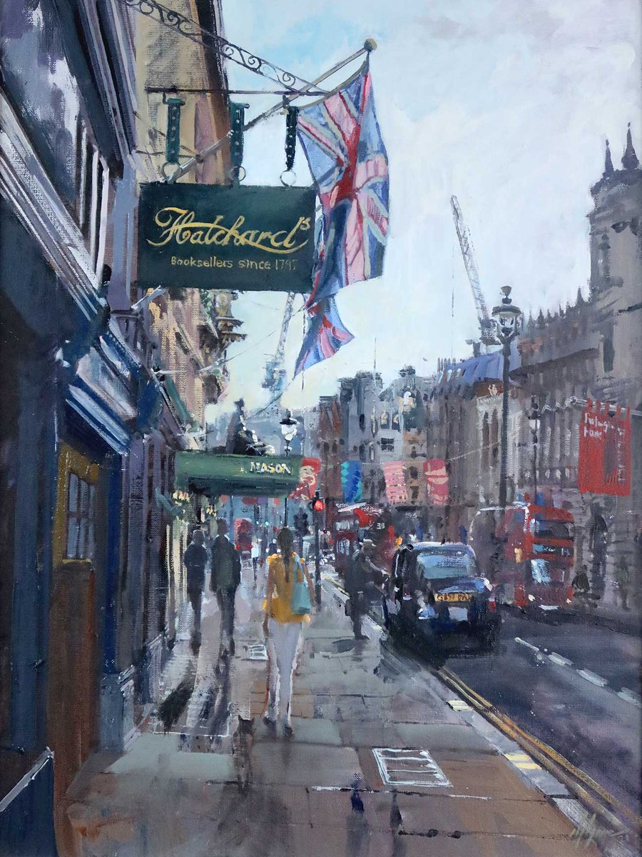 'Outside Hatchards' (2021) by Nick Grove 
nickgrove-artworks.co.uk