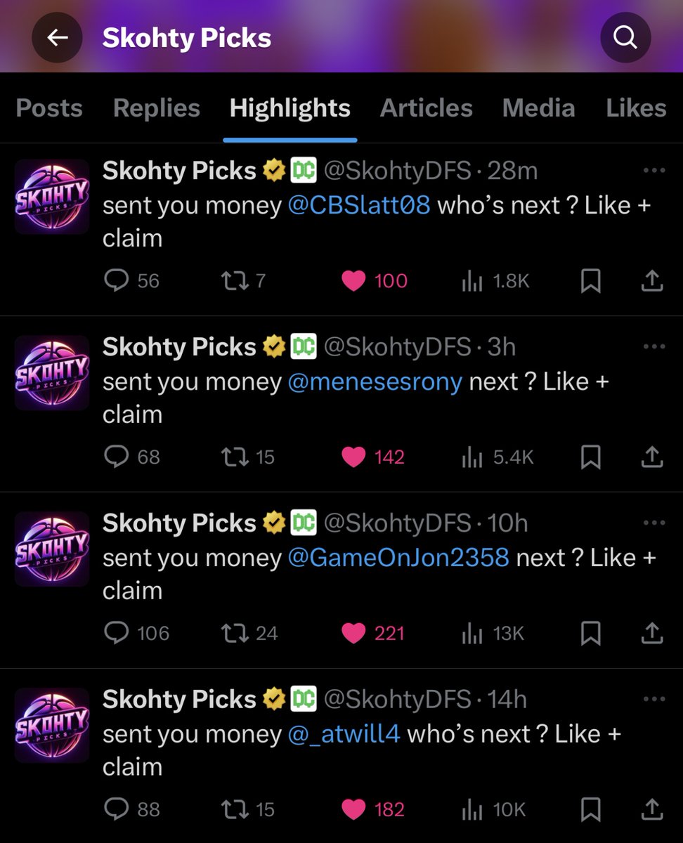 SkohtyDFS's tweet photo. Drop your CashApp/PayPal!

Helping a few that like this✅ https://t.co/9LTEEKm7iZ