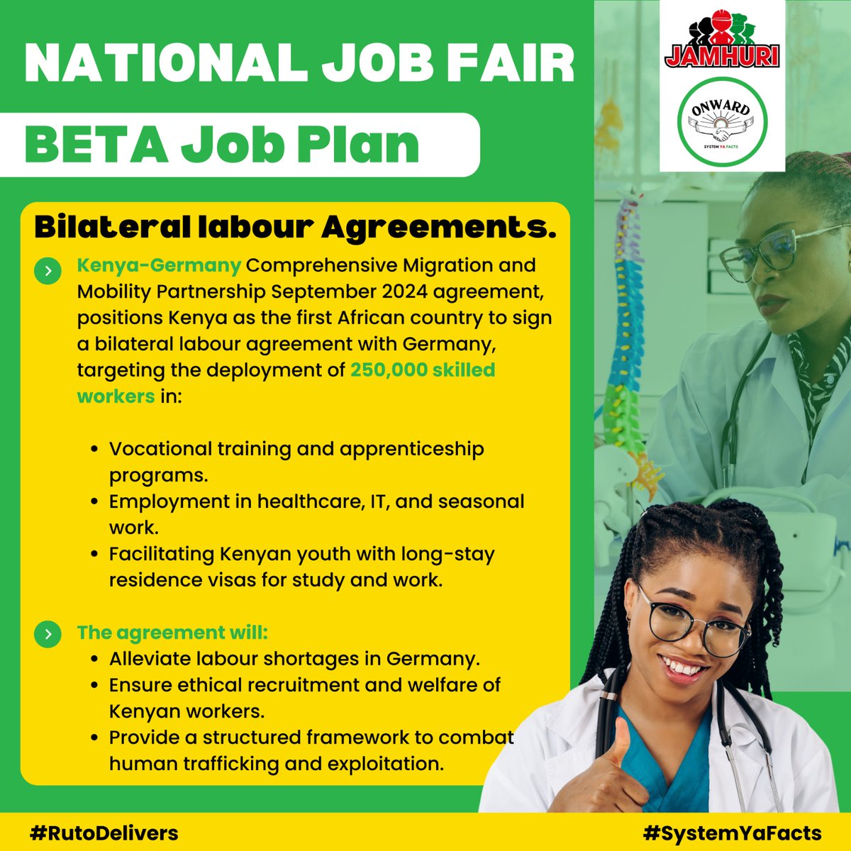 stubbornbantu's tweet photo. Kazi kwa Ground: Creating 1.2M jobs annually in agriculture, construction, and manufacturing. Transforming Kenya from the grassroots! #BETAPlan #JobCreation
#NationalJobFair
BETA Jobs https://t.co/WwOiOxfnih