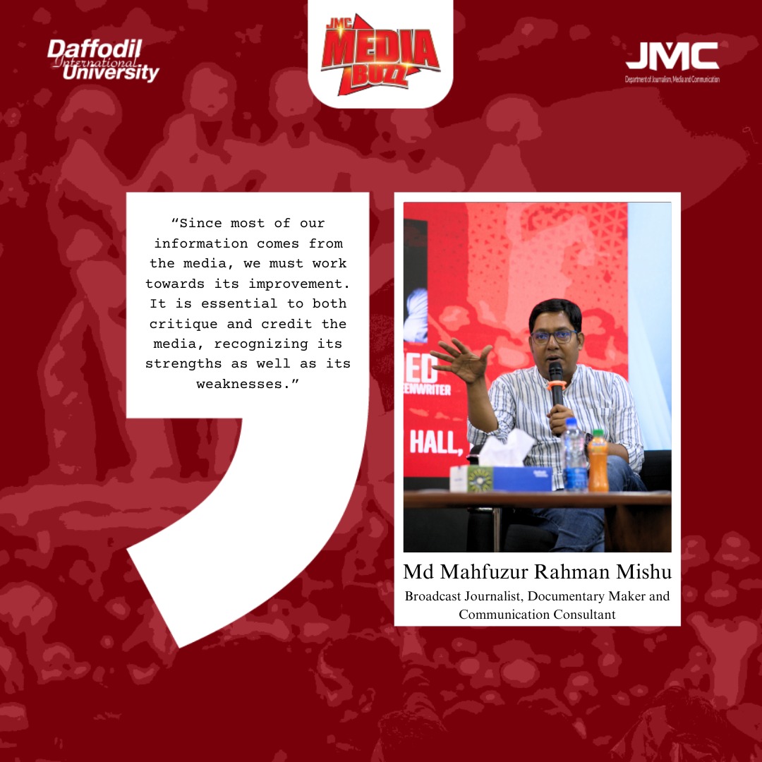 jmc_mediabuzz's tweet photo. Insights from our special guests on dreams, media, journalism, and the future.

#JMC #DIU #JMCMediaBuzz 📺 https://t.co/sjdVUuuiRT