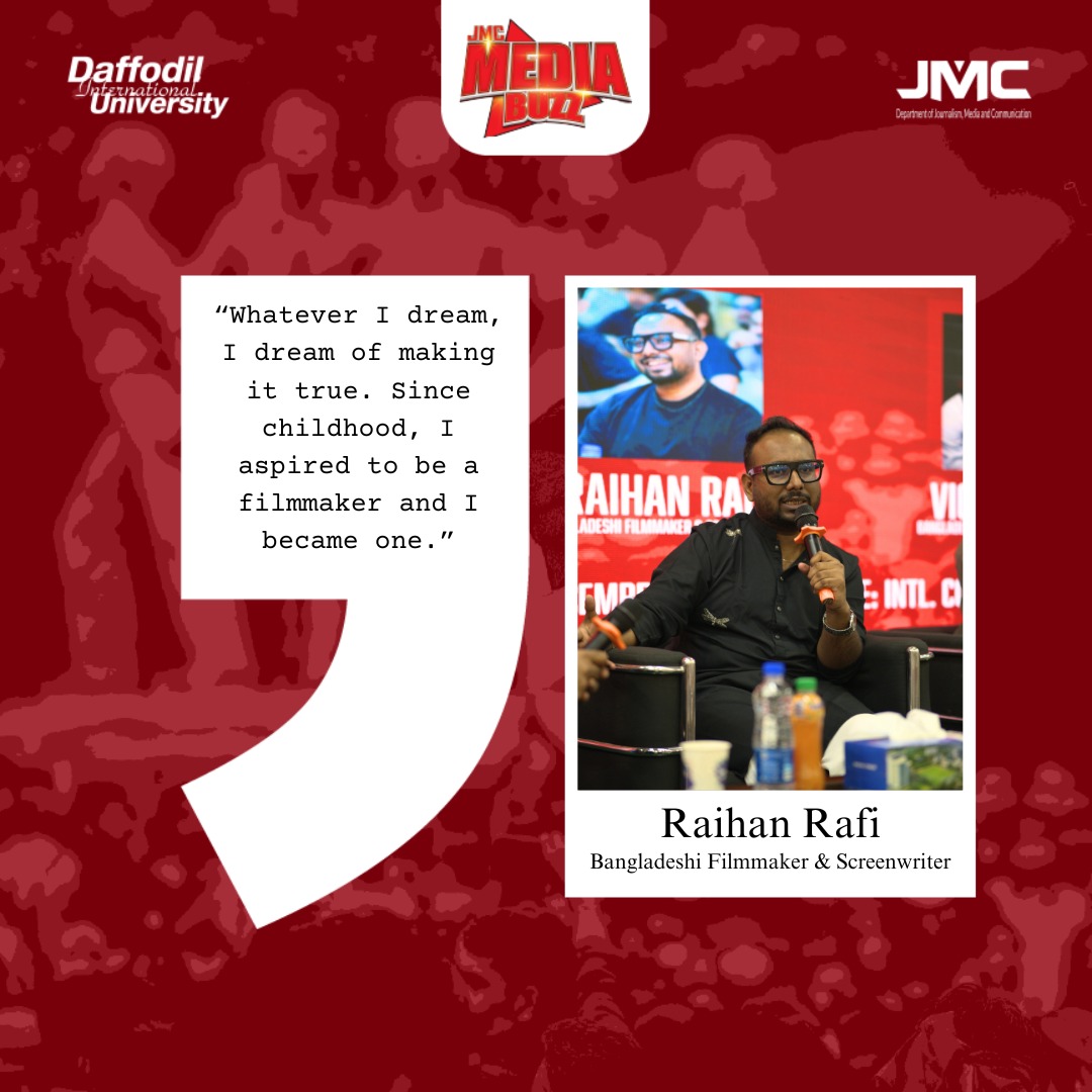 jmc_mediabuzz's tweet photo. Insights from our special guests on dreams, media, journalism, and the future.

#JMC #DIU #JMCMediaBuzz 📺 https://t.co/sjdVUuuiRT