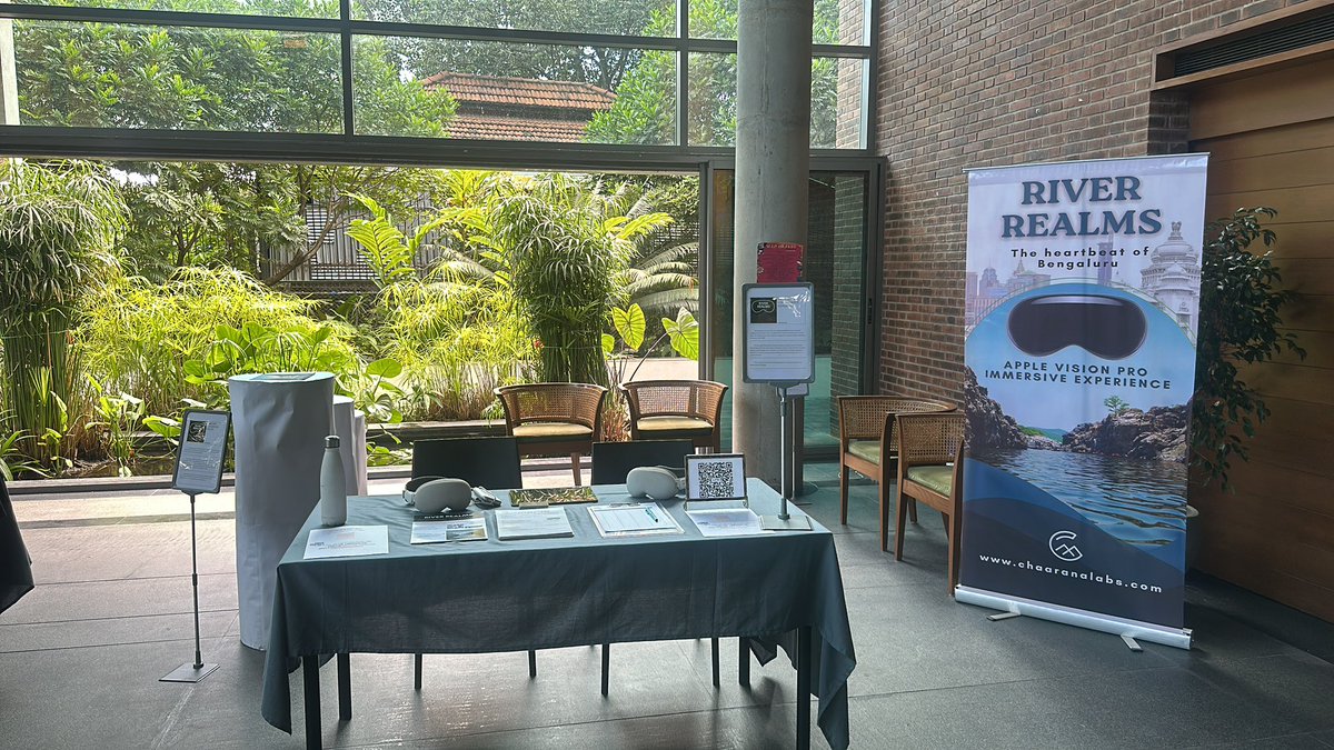 _kjagadish's tweet image. After a very successful 4 days at Panchavati, we are showcasing our new and exclusive immersive movie “River Realms” at BIC, Indiranagar.
Will be here until the 9th Dec. Stop by and say hi!
chaaranalabs.com/blr-hubba