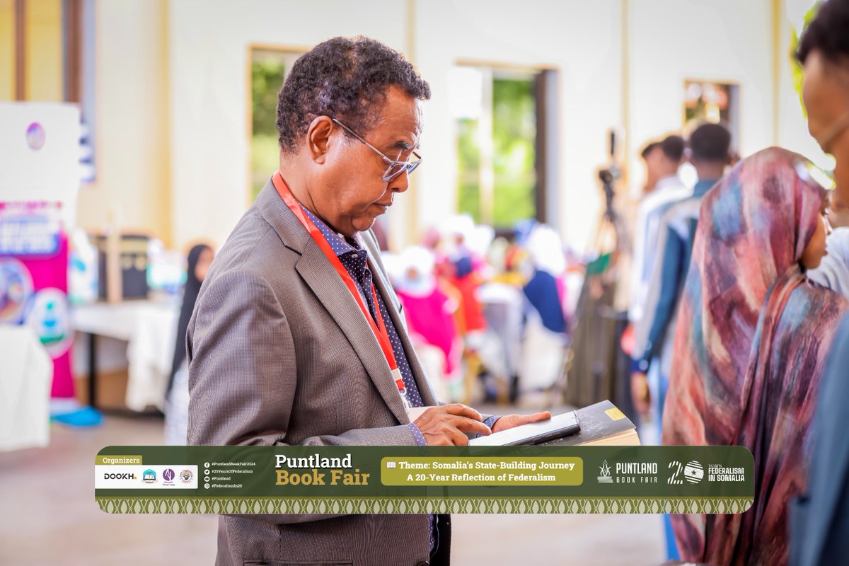 PuntlandBFair's tweet photo. Day two of the Puntland Book Fair is underway, bringing together thought-provoking discussions, inspiring speakers, and vibrant attendees. The journey of knowledge continues!
#PBF2024
#PuntlandBookFair https://t.co/d3U7UCaqv1