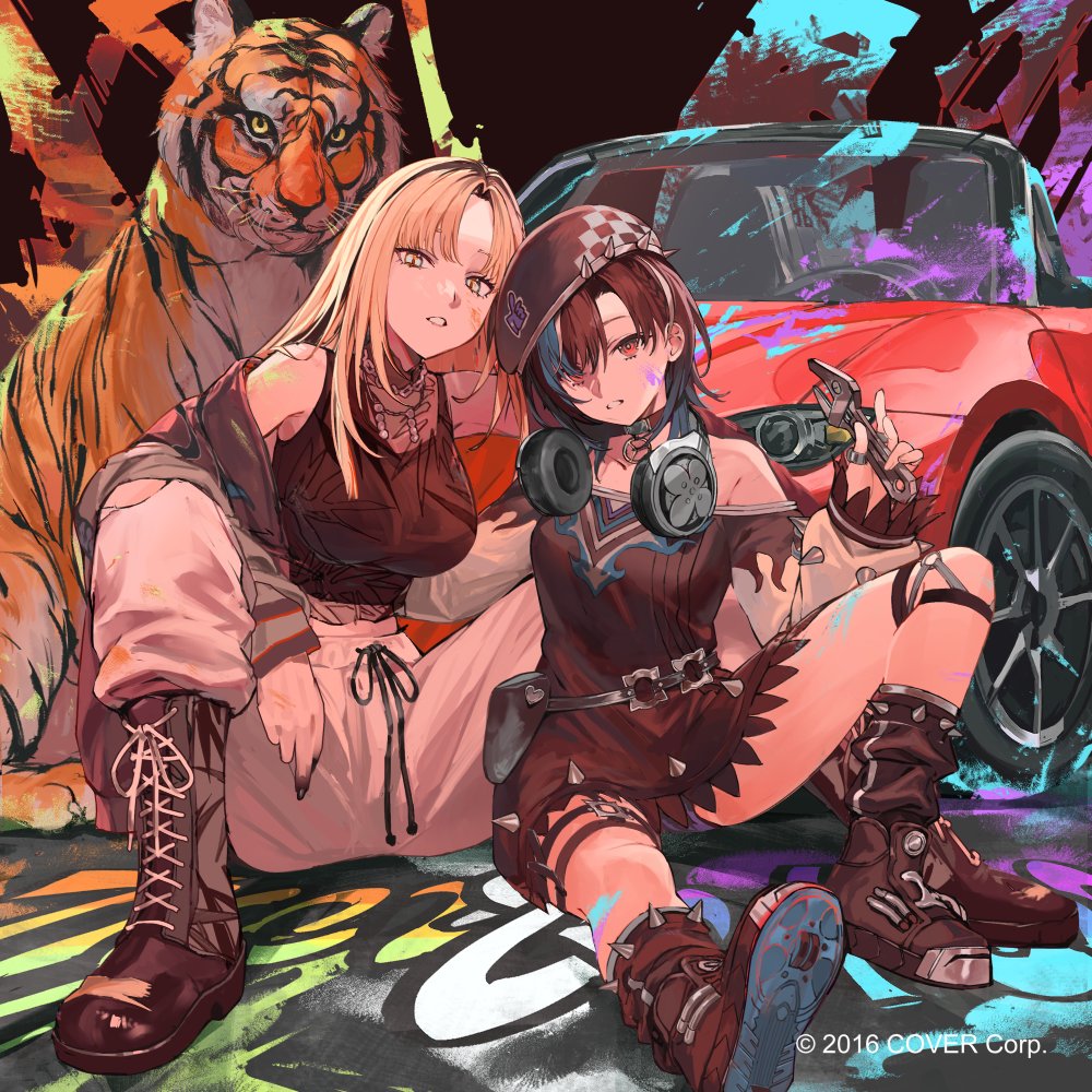 虎金妃笑虎さんと輪堂千早の「偽物人間40号」歌ってみたのイラスト描か