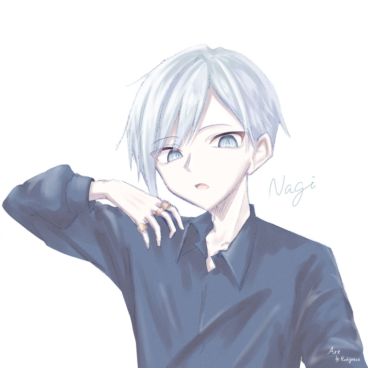 1Ruto_wolf's tweet photo. @_popopo_0130 
線がアナログだから雑になっちゃったけど…ナギさんどうぞ(꜆*ˊᵕˋ)꜆ https://t.co/3qlqOh3TM1