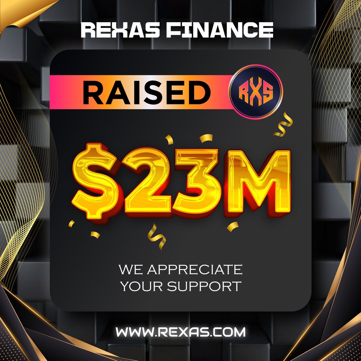 rexasfinance's tweet image. ⭐️ Milestone Achieved! ⭐️

Rexas Finance has successfully raised $23,000,000! 🚀

Thank you for your support! 👍

Buy Now: Rexas.com

#rexas $RXS #Rexasfinance #crypto