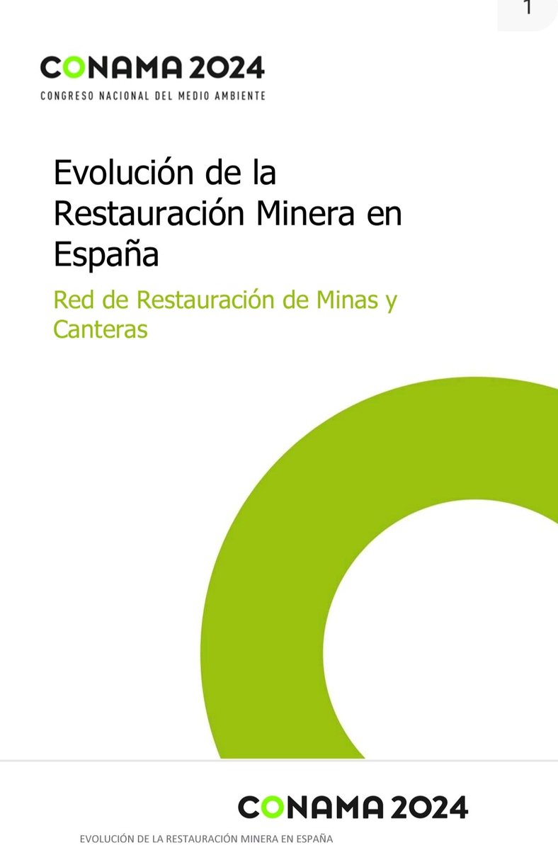 Artículo super interesante sobre situacion de la #restauración_ecologica en zonas mineras en España presentado en el <a href="/SomosConama/">Fundación Conama</a>. Gracias a la <a href="/RedRMyC/">Red de Restauración de Minas y Canteras</a>.
🌲🌳🌱🌳🌲

Se puede descargar aquí:
👇👇👇
conama.org/2024/comunicac…