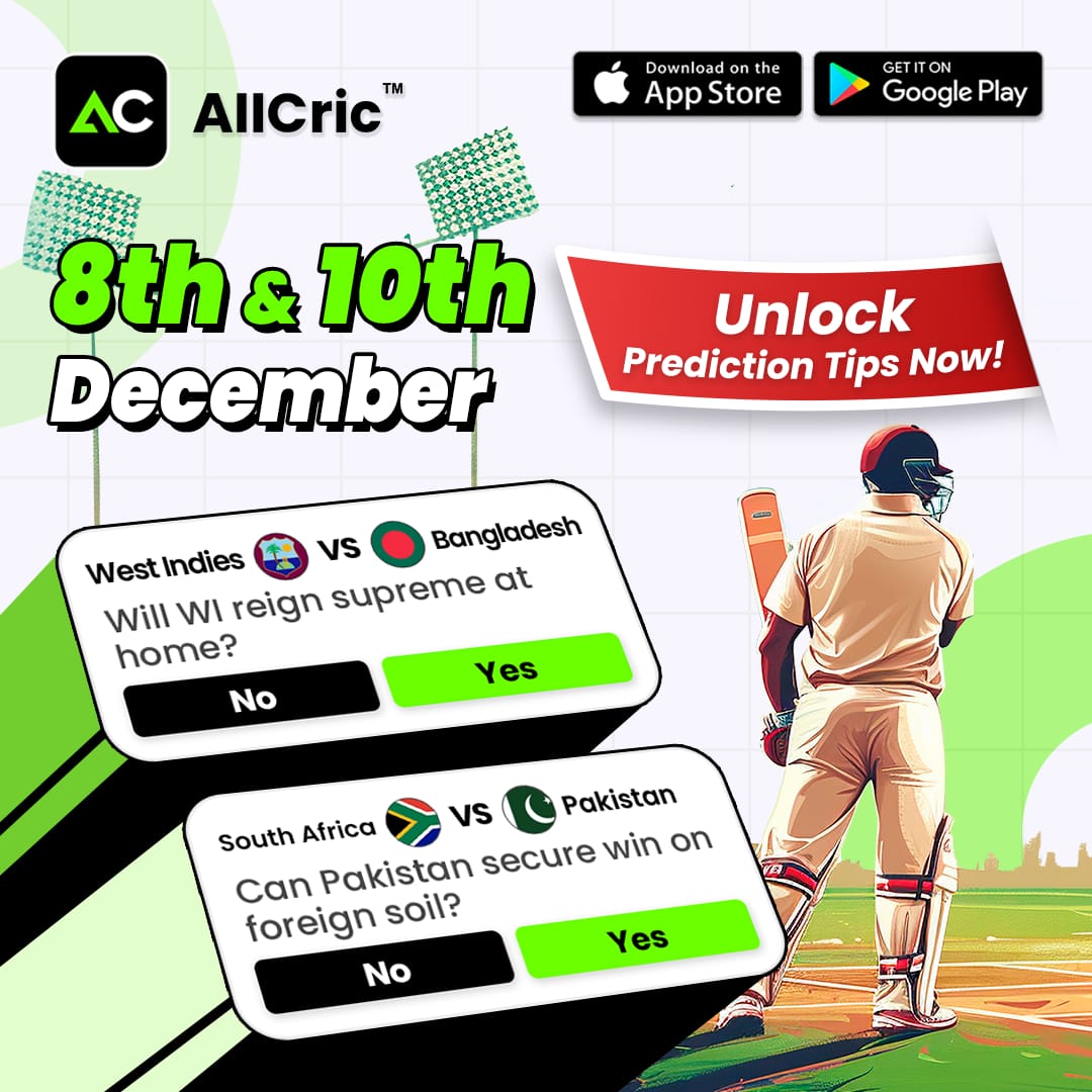 allcricofficial's tweet photo. 4 TEAMS
2 BIG SERIES

And, YOU could be the winner. 🫵

Unlock our expert prediction tips now and win big rewards!! 💰

Click here to download the link 👇

https://t.co/zD9oVwX2RY
.
.
.
.
.
#cricket #fantasytips #predictiontips #India #australia #pakistan #southafrica #AllCric #instagram #prizes #contest #sports #westindies #westindiescricket #bangladesh