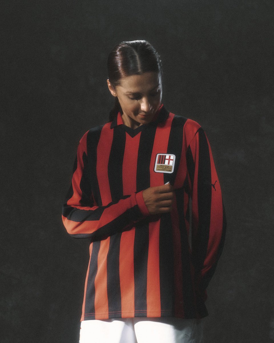 SoccerBible's tweet photo. AC Milan’s 125th Anniversary collection is one of the cleanest drops of the season. https://t.co/WCZbEJQyA3