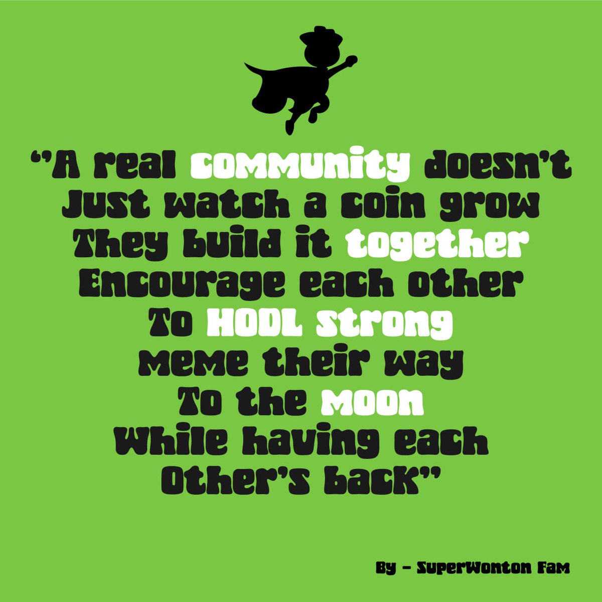 TshetenDesigns's tweet photo. GM $SW Fam! 🍀♥️💎
Quote from $SW Fam: Real Community.
We work together as one, we are here for long ride 🍀 United under one roof!
TG link : https://t.co/ut67YVab8C
Website : https://t.co/QIGKG62425
#Bitcoin #SW #SuperWonton #TON #FlyingBaby #CryptoNews #Fyp https://t.co/TZ9yU6LGKU