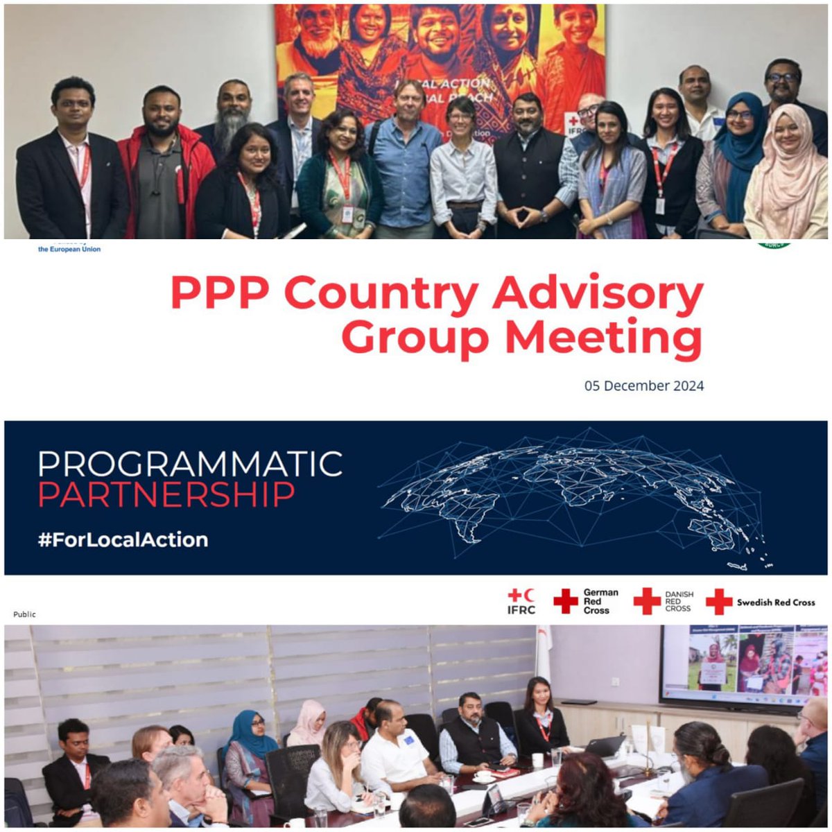 GauravRayRC's tweet photo. Taking stock, strategic advise, deeper engagement- 🇧🇩programmatic partnership for local action in 3 Pillars- disaster risk management, epidemic and pandemic preparedness/response and community accountability Thanks @eu_echo @BDRCS1 @ifrc @roteskreuz_de @danskrodekors @RodaKorset https://t.co/ad06ydwYsT