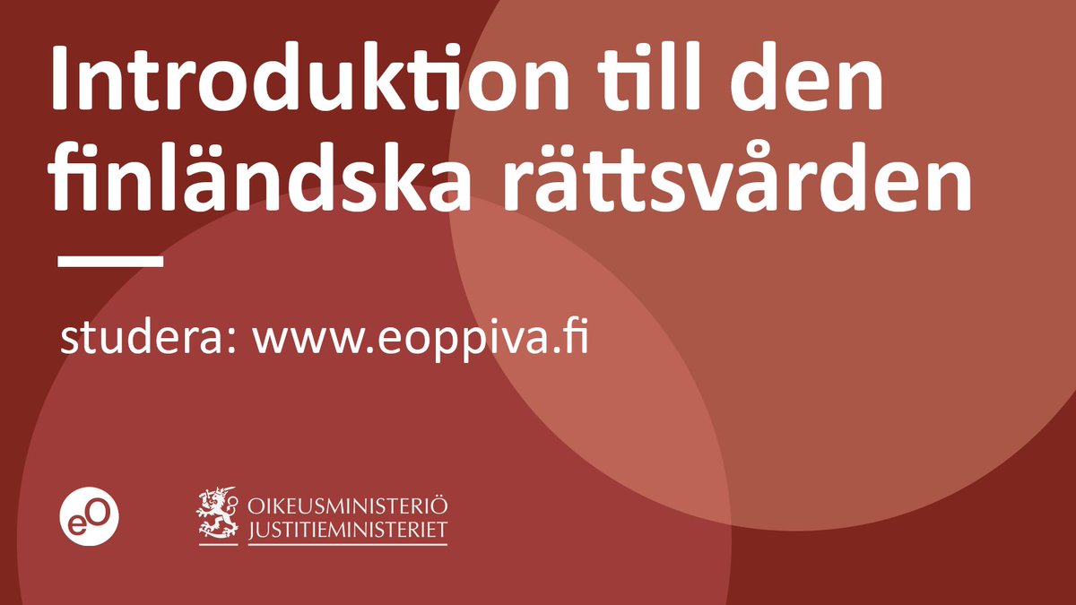 Hur påverkar det finländska rättsväsendet var och ens vardag? Vad gör det till en intressant arbetsplats?

I utbildningen bekantar du dig via fiktiva exempelfall med rättsväsendets aktörer och deras roller i skötseln av medborgarnas juridiska ärenden.

eoppiva.fi/sv/utbildninga…