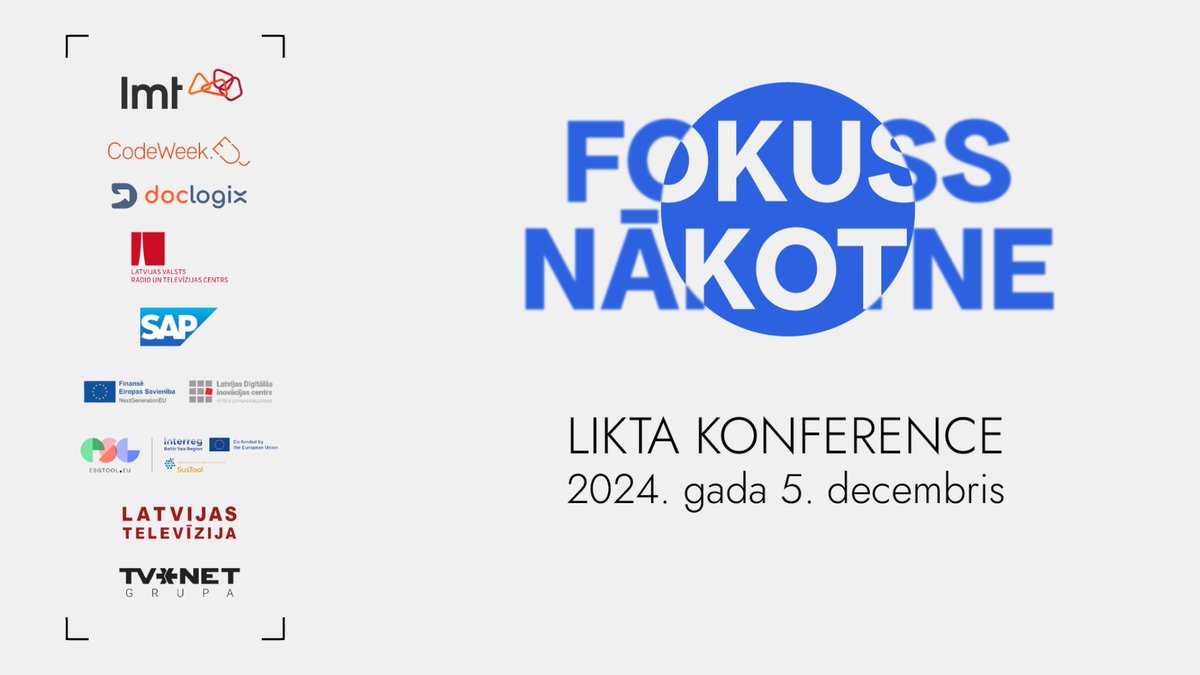 📢Jau šodien plkst.12:30 pieslēdzies LIKTA konferencei "FOKUSS.NĀKOTNE"!
👉Konferences tiešraidi vari vērot LIKTA Facebook: fb.me/e/416aHpYWw
#LIKTAkonference #PlatīnaPele2024 #mākslīgaisintelekts #MI #kiberdrošība #produktivitāte #ilgtspēja