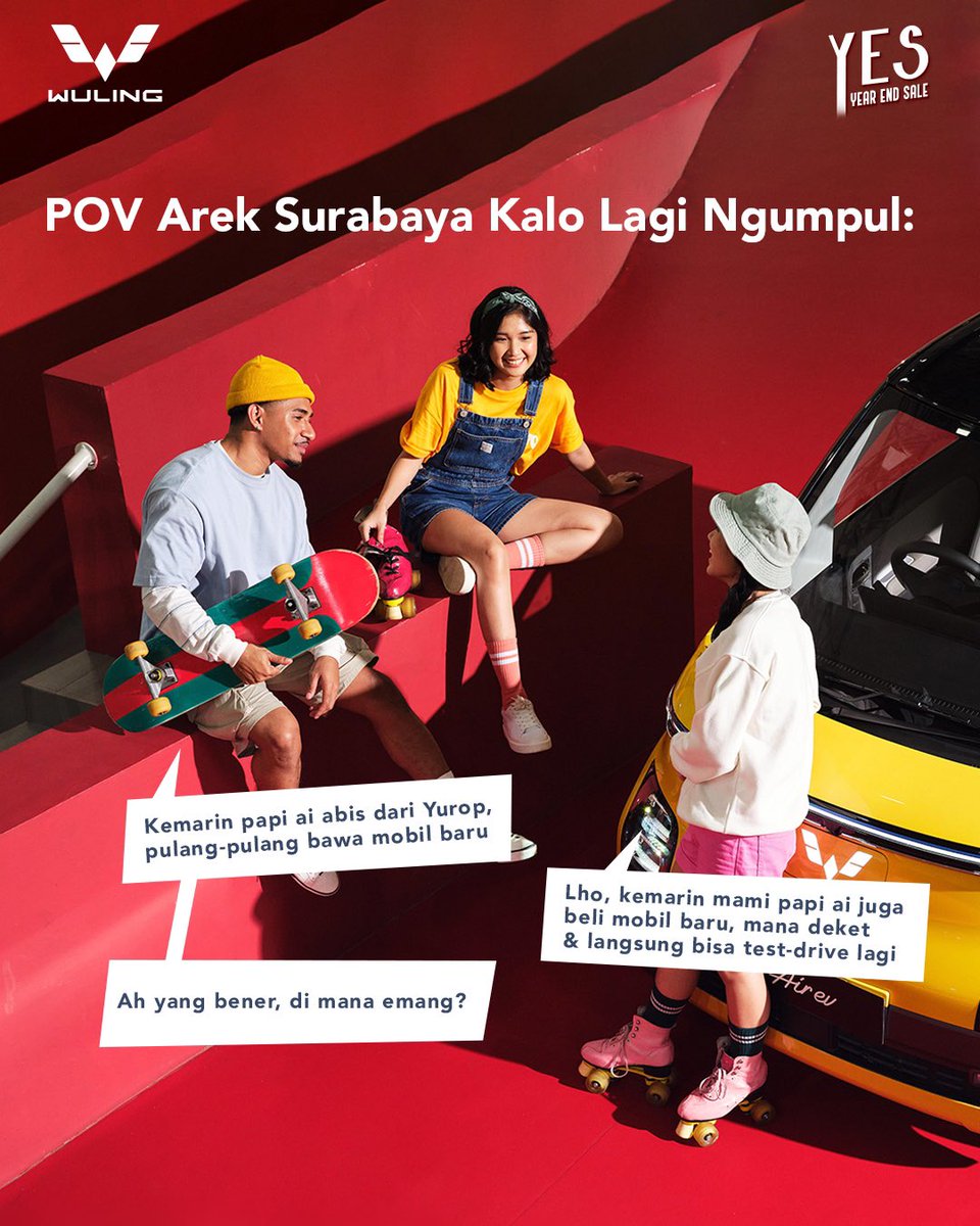 WulingMotorsID's tweet image. Daripada beli mobil jauh-jauh, mending langsung aja datang ke Pakuwon Mall Surabaya, Rek!

#WulingMotors #DriveForABetterLife #Airev #AirevLite #BinguoEV #CloudEV #NewAlmazRSProHybrid #Alvez #WulingYES2024