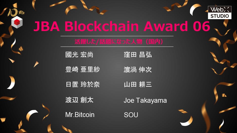 今年、国内のブロックチェーン業界で一番活躍した/話題になった人物