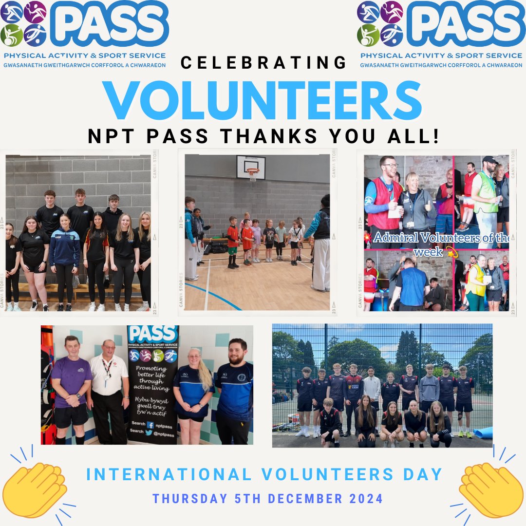 👏International Volunteers Day👏

NPT PASS would like to thank all the volunteers that help make our camps, events, school clubs and community clubs run🤝

Without the help from these volunteers, our activities wouldn't be possible!

NPT PASS Thanks all our Volunteers!🙏🩵