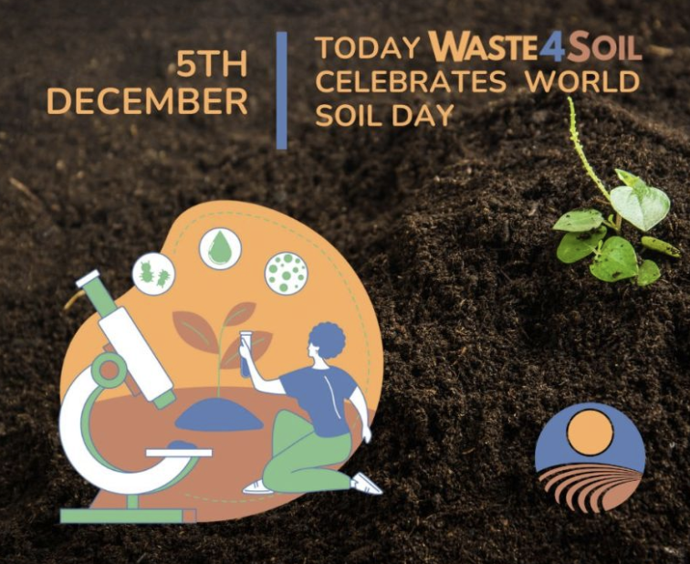 Waste4Soil (@waste4soil) on Twitter photo 🌱Happy World Soil Day‼️
🌍 December 5th is #WorldSoilDay, a global initiative by the <a href="/UN/">United Nations</a> & <a href="/FAO/">Food and Agriculture Organization</a> to highlight the vital role of #soil in human life.
🌱 Did you know? 95% of the food we eat comes from the #soil.
🛠️ The <a href="/Waste4Soil/">Waste4Soil</a> project is working to improve soil health by 🌱Happy World Soil Day‼️
🌍 December 5th is #WorldSoilDay, a global initiative by the <a href="/UN/">United Nations</a> & <a href="/FAO/">Food and Agriculture Organization</a> to highlight the vital role of #soil in human life.
🌱 Did you know? 95% of the food we eat comes from the #soil.
🛠️ The <a href="/Waste4Soil/">Waste4Soil</a> project is working to improve soil health by