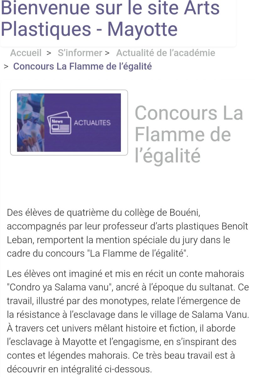 Cedric_Salin's tweet photo. Dans le cadre d'un parcours d'éducation artistique et culturelle, les élèves du collège de Boueni ont réalisé un conte illustré au monotype. Félicitations aux élèves accompagnés de leur professeur Monsieur Leban 👏🏻 @catherine_juhel @IANArtsplaMYT @ac_mayotte https://t.co/qiyLMMUPkA
