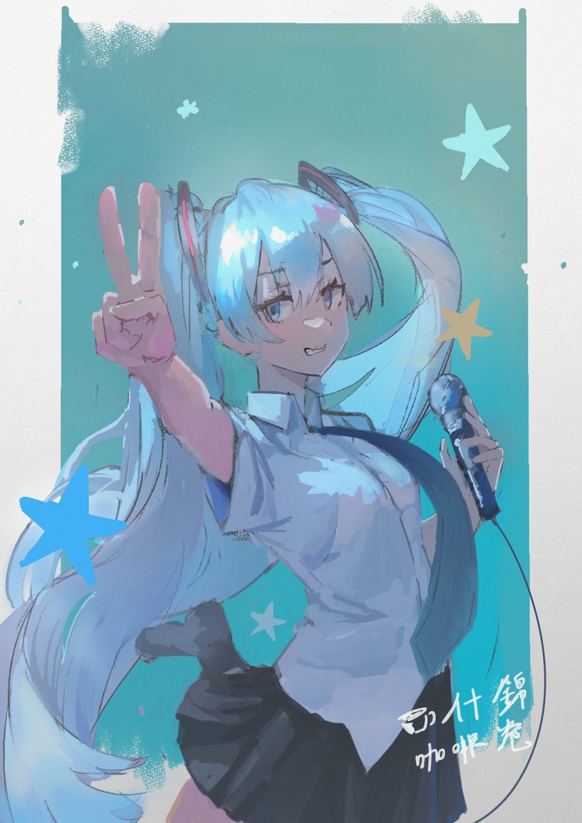 a20050418's tweet photo. 初音ミク :Ｄ
#illustration #繪畫 #插畫 #初音ミク https://t.co/3N04mtjEZS