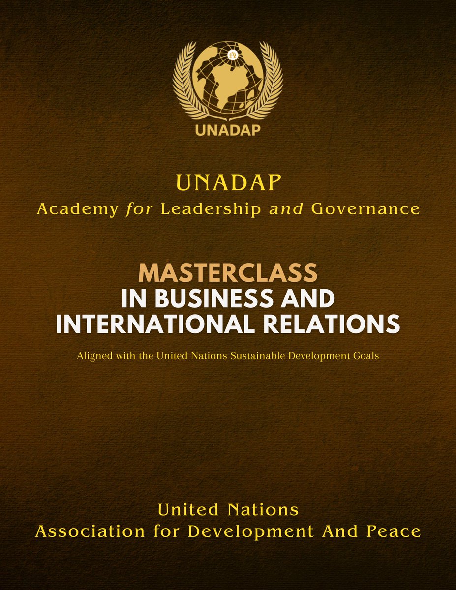 DominicFDixon's tweet photo. MASTERCLASS & POST-GRADUATE DIPLOMA PROGRAMMES
By UNADAP Academy for Leadership and Governance, New York

7 SESSIONS: 6 SESSIONS ONLINE | 1 SESSION AT THE UNITED NATIONS, GENEVA, SWITZERLAND.

- Business and International Relations (MBIR) - Aligned with the United Nations Sustainable Development Goals (SDGs) 
- Transnational Diplomacy: Conflict Resolution, Peace & Security (MTD)

Who are these programs for?
- High School students, Students of Management, Business, International Relations, Diplomacy, Civil Services.
- Professionals in Peace Building, Civil Society, Principals & Heads of Institutions, Civil Servants, Diplomats.

Why Enroll?
- Gain a cutting-edge perspective on global governance and diplomacy.
- Build invaluable networking opportunities with peers and global experts.
- Participate in an immersive session at the United Nations in Geneva.
- Certification from a globally recognized academy with emphasis on leadership and sustainability.

LEARN MORE AND APPLY
View Prospectus:
MTD: https://t.co/zSnfrxu9b1

MBIR: https://t.co/GxpCIy74uG

Program Benefits: https://t.co/7N9Cbmg3Lz

Kindly note: As of now, the Academy in only undertaking groups and not individuals. So, get a group together from you school, college, or company, or even friends, and lets journey!

To know about the academy and course modalities, please visit, https://t.co/G0tYjlvcPV

Write to us at, Academy@UNADAP.org

#diplomacy #unitednations #geneva #masterclass #peace 
@UNADAPorg