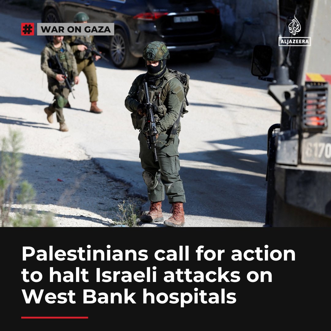 The Palestinian Ministry of Health in the occupied West Bank has called for international intervention to halt Israel’s attacks on the healthcare system after Israeli forces raided a hospital in Nablus and arrested an injured patient.

🔗: aje.io/zourqq
