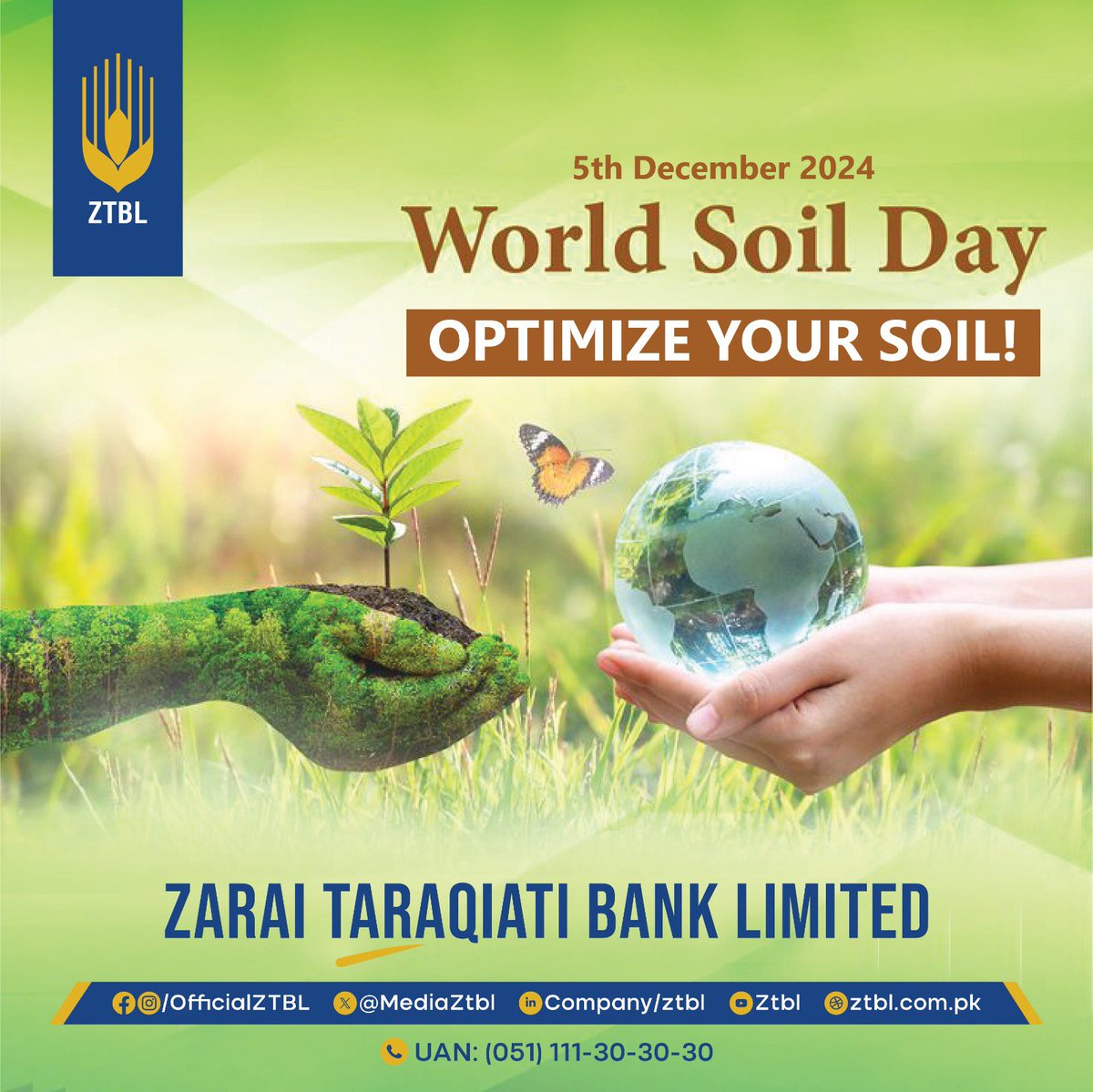 MediaZtbl's tweet photo. #WorldSoilDay 🌱 | #SaveSoil 🌍 | #HealthySoilHealthyLife 🌾 | #SoilHealthMatters 💚 | #SustainableSoil 🌏 | #ProtectOurPlanet 🌳 | #SoilIsLife 🌟 | #NurtureTheEarth 🌿 | #SoilForFuture 🌻 https://t.co/ozjI09h0xC