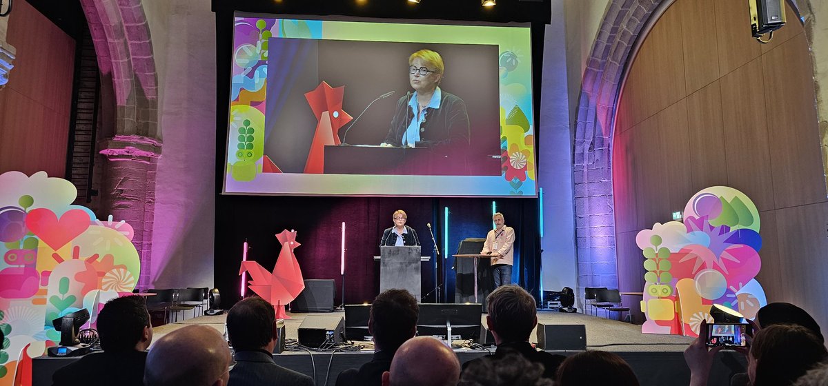 JJ_Gaouyer's tweet photo. C'est parti pour #ImagineSummit @Le_Poool ! 
la NEF du Couvent des jacobins fait déjà le plein !
🟧 @OrangeBretagne fier partenaire de cet événement 
⏩️⏩️ Retrouvez nous sur le stand @orange et pour le retour Innovation sur les JO2024 et pour le #TyVan sport du @CROSBretagne https://t.co/aQTIYef6U8