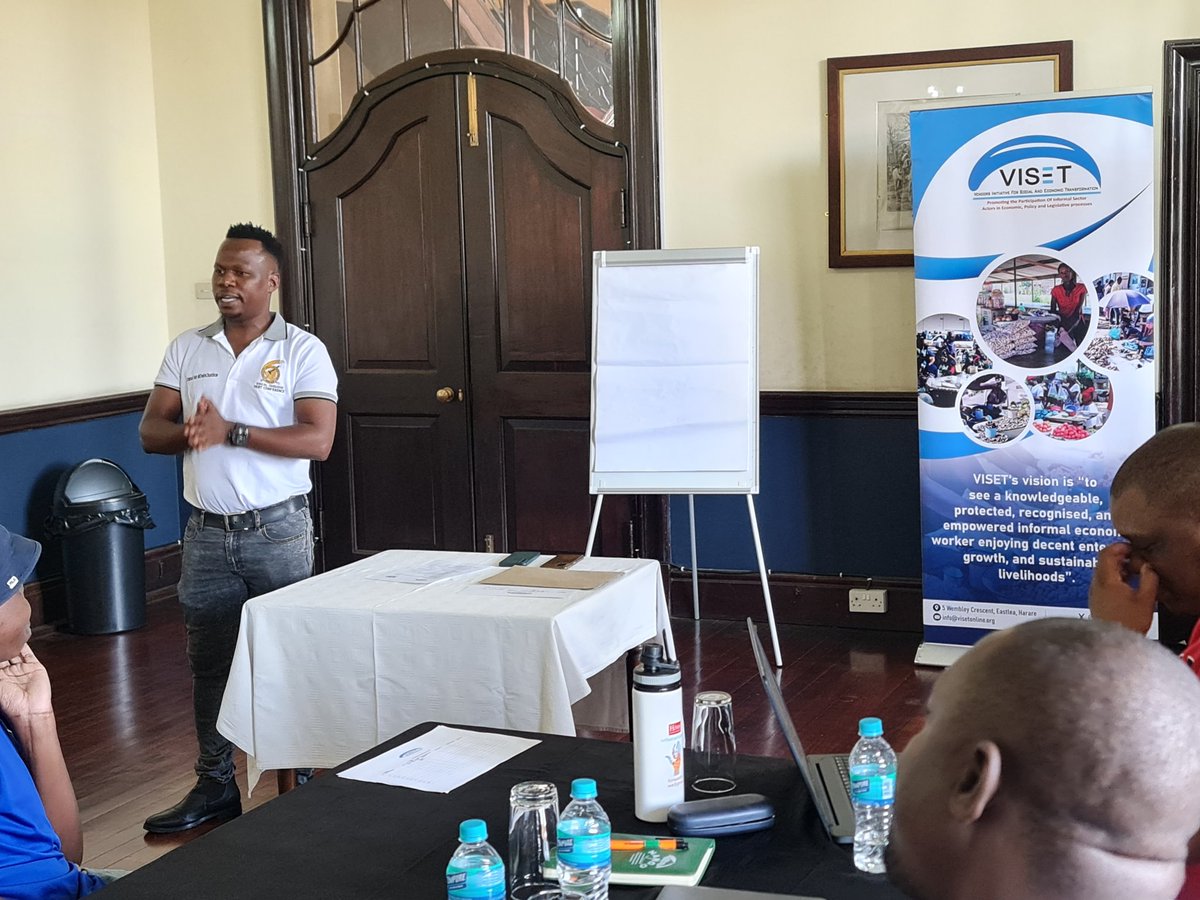 visetinfo's tweet photo. We are in Bulawayo for an Informal Economy Working Group meeting looking at  2025 local and national budget analysis in partnership with @bvtatrust. @mdladlaspeaks highlights the need for the informal sector to critically analyse these resource allocation processes https://t.co/lioa0hhpmd